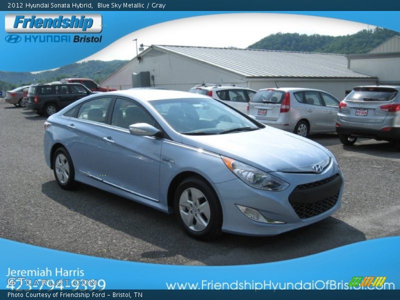 Blue Sky Metallic / Gray 2012 Hyundai Sonata Hybrid