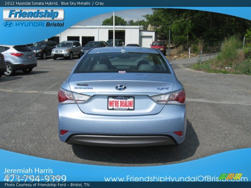 Blue Sky Metallic / Gray 2012 Hyundai Sonata Hybrid