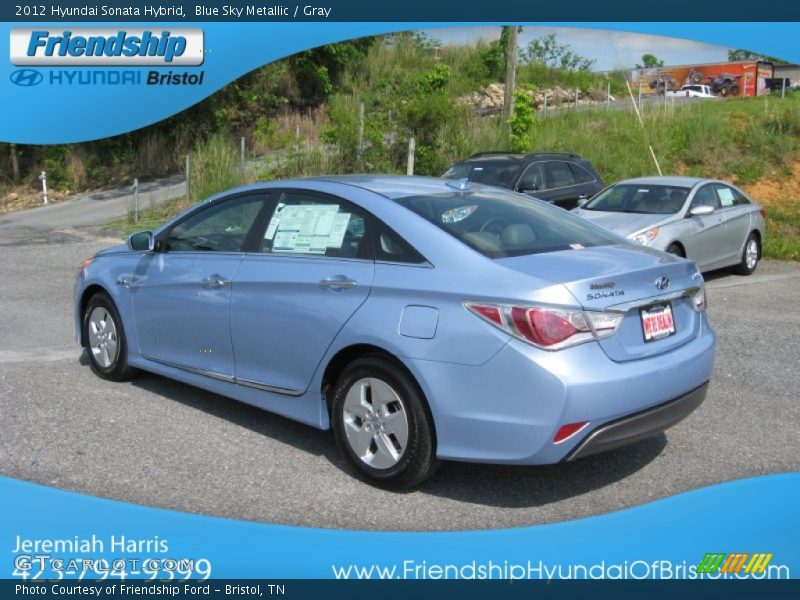 Blue Sky Metallic / Gray 2012 Hyundai Sonata Hybrid