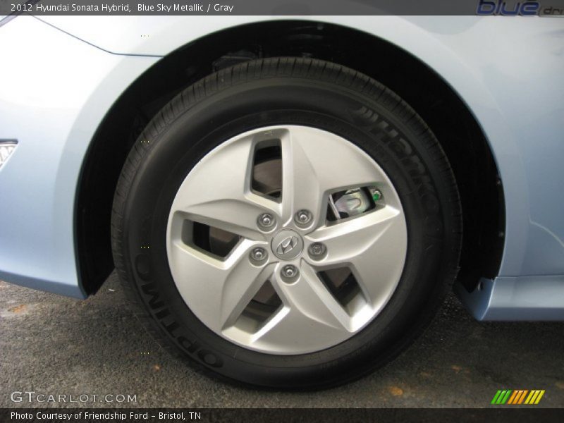 Blue Sky Metallic / Gray 2012 Hyundai Sonata Hybrid