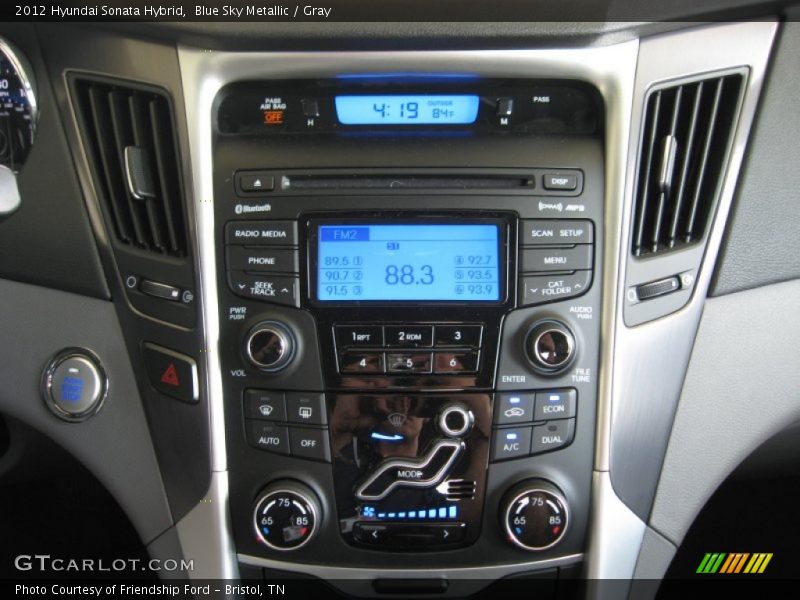 Blue Sky Metallic / Gray 2012 Hyundai Sonata Hybrid