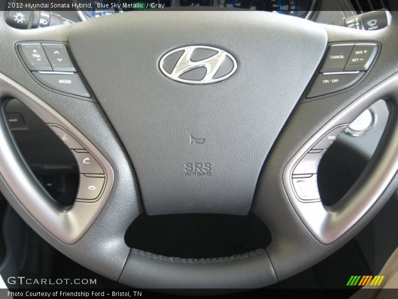 Blue Sky Metallic / Gray 2012 Hyundai Sonata Hybrid