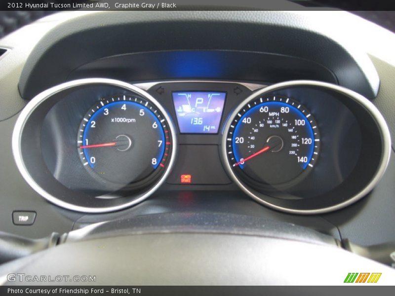 Graphite Gray / Black 2012 Hyundai Tucson Limited AWD