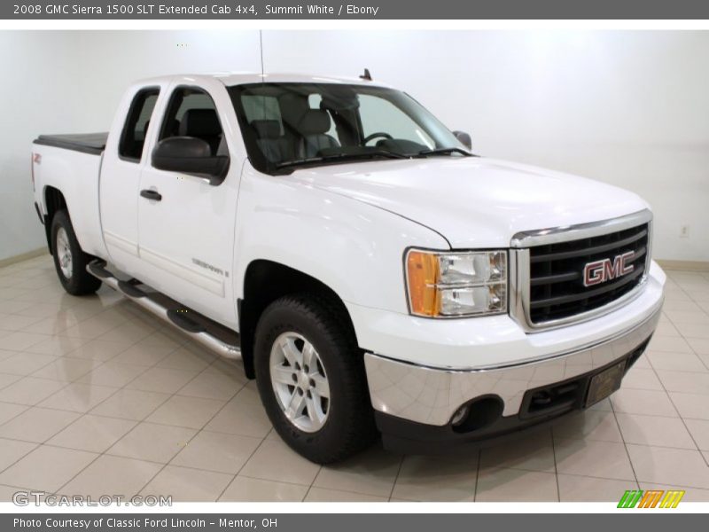 Summit White / Ebony 2008 GMC Sierra 1500 SLT Extended Cab 4x4