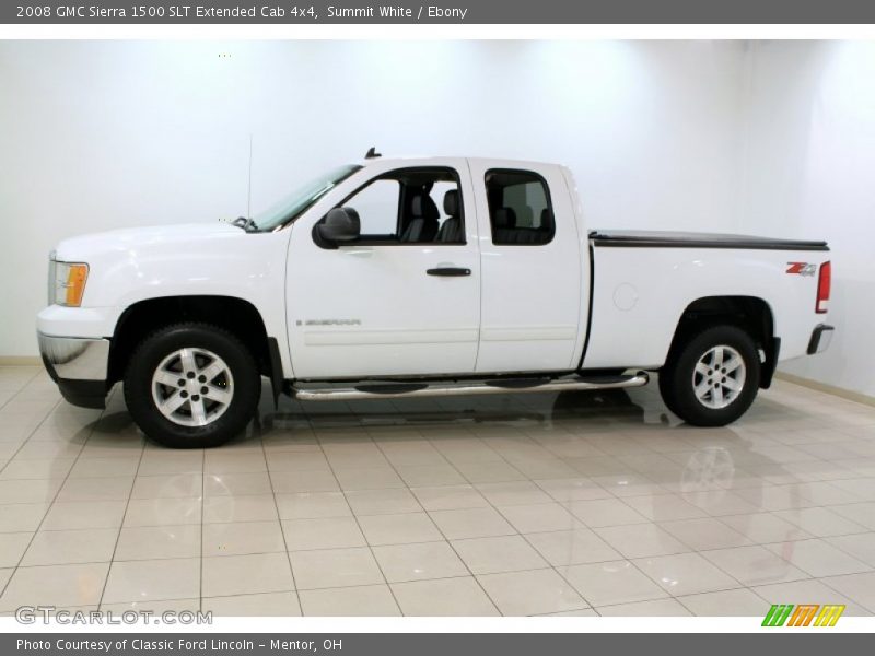 Summit White / Ebony 2008 GMC Sierra 1500 SLT Extended Cab 4x4