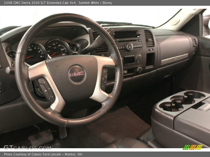 Summit White / Ebony 2008 GMC Sierra 1500 SLT Extended Cab 4x4