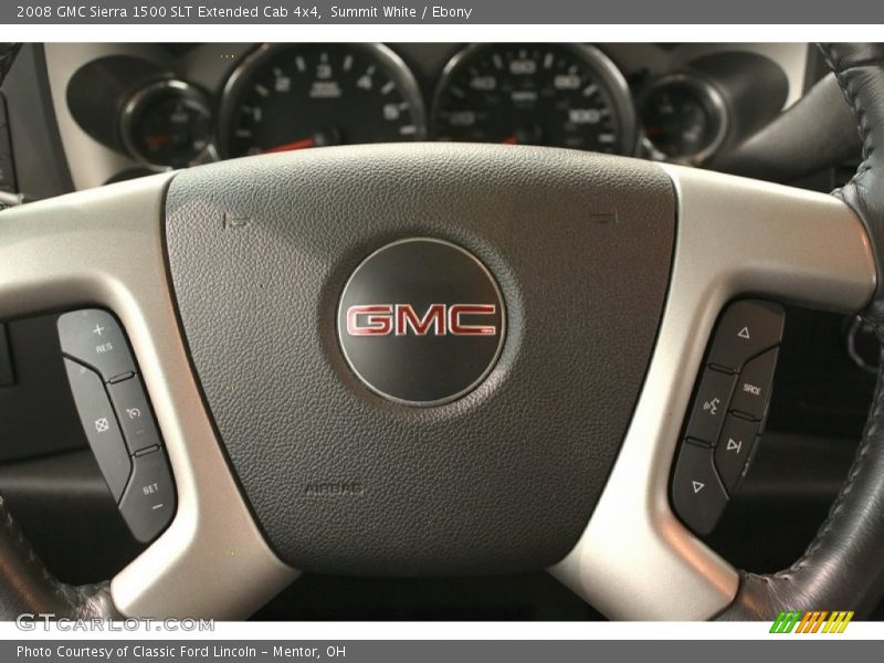 Summit White / Ebony 2008 GMC Sierra 1500 SLT Extended Cab 4x4