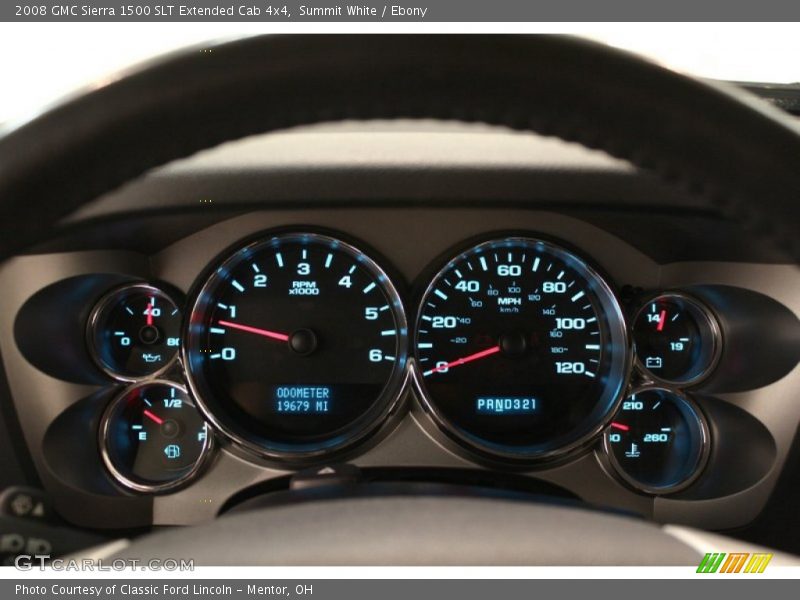 Summit White / Ebony 2008 GMC Sierra 1500 SLT Extended Cab 4x4