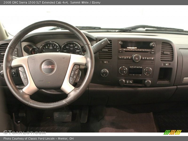 Summit White / Ebony 2008 GMC Sierra 1500 SLT Extended Cab 4x4