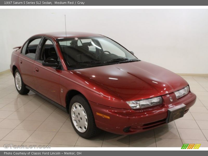 Medium Red / Gray 1997 Saturn S Series SL2 Sedan
