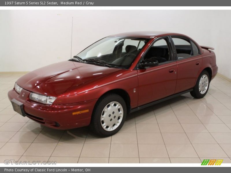 Medium Red / Gray 1997 Saturn S Series SL2 Sedan