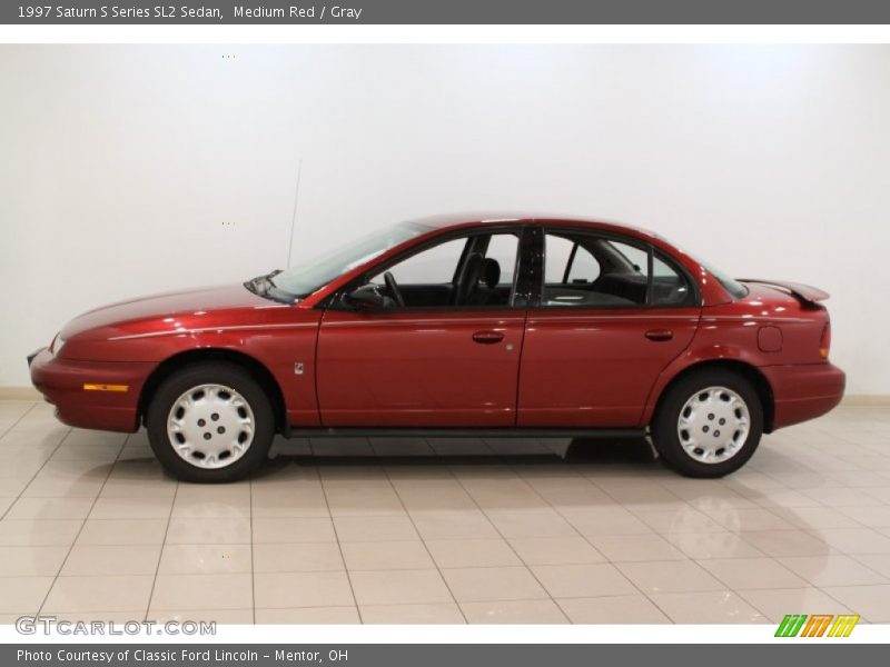 Medium Red / Gray 1997 Saturn S Series SL2 Sedan