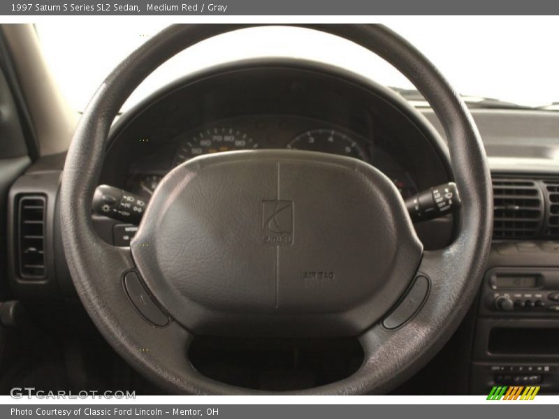 Medium Red / Gray 1997 Saturn S Series SL2 Sedan