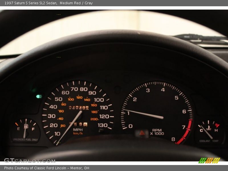 Medium Red / Gray 1997 Saturn S Series SL2 Sedan