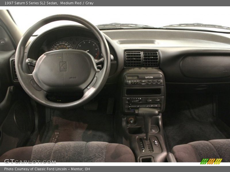 Medium Red / Gray 1997 Saturn S Series SL2 Sedan
