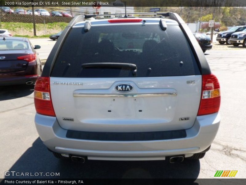 Steel Silver Metallic / Black 2008 Kia Sportage EX V6 4x4