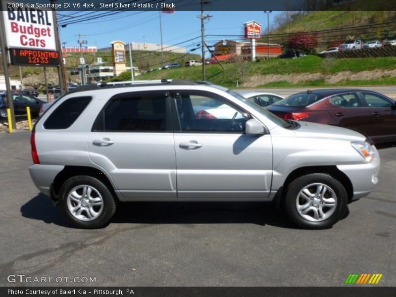 Steel Silver Metallic / Black 2008 Kia Sportage EX V6 4x4