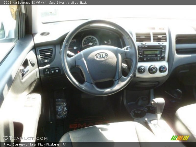 Steel Silver Metallic / Black 2008 Kia Sportage EX V6 4x4