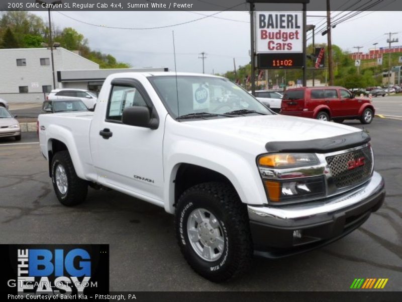 Summit White / Pewter 2005 GMC Canyon SL Regular Cab 4x4
