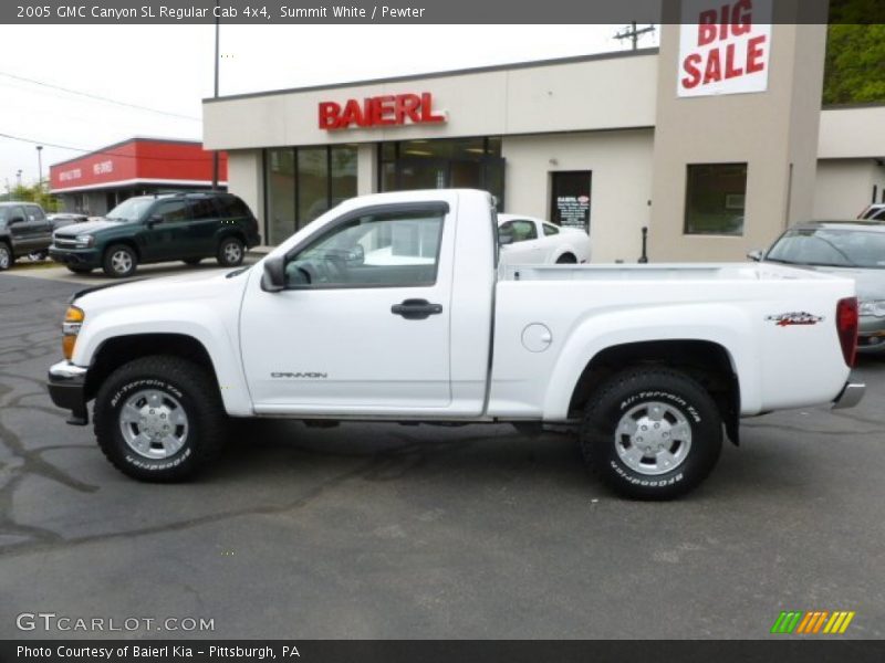 Summit White / Pewter 2005 GMC Canyon SL Regular Cab 4x4