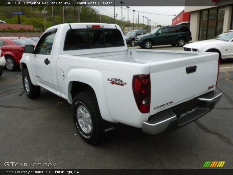 Summit White / Pewter 2005 GMC Canyon SL Regular Cab 4x4