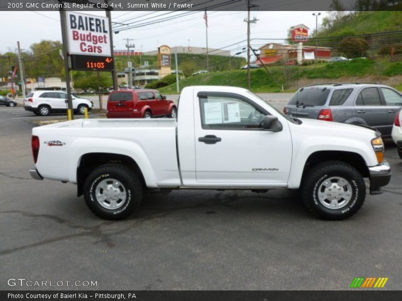 Summit White / Pewter 2005 GMC Canyon SL Regular Cab 4x4