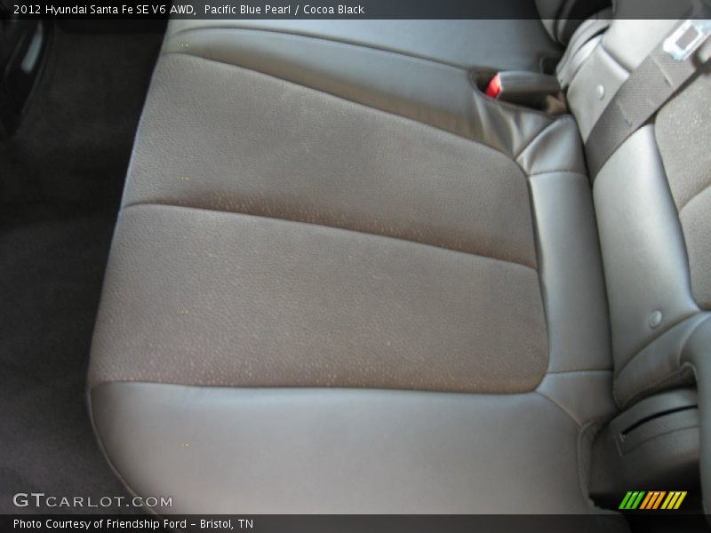 Pacific Blue Pearl / Cocoa Black 2012 Hyundai Santa Fe SE V6 AWD