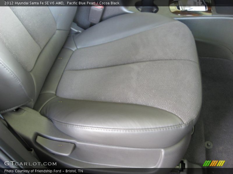 Pacific Blue Pearl / Cocoa Black 2012 Hyundai Santa Fe SE V6 AWD