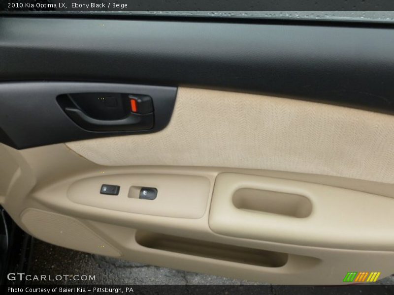 Ebony Black / Beige 2010 Kia Optima LX