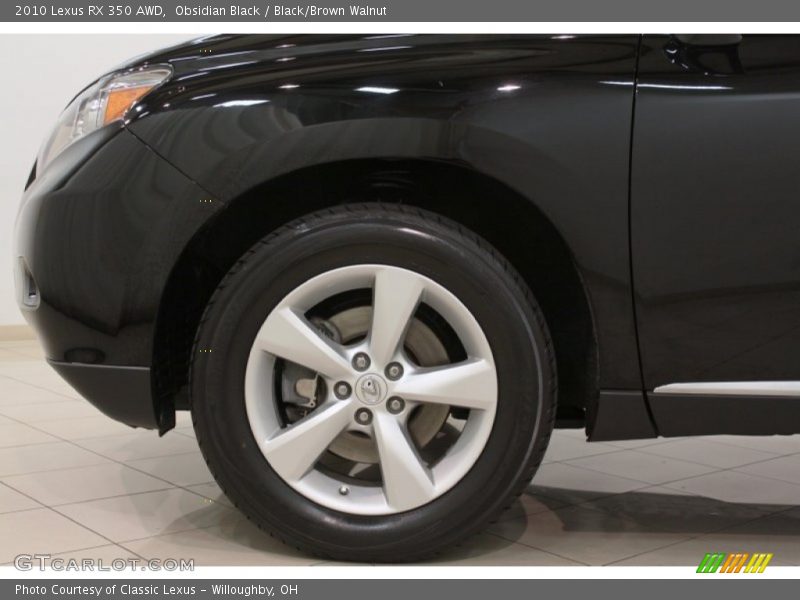 Obsidian Black / Black/Brown Walnut 2010 Lexus RX 350 AWD