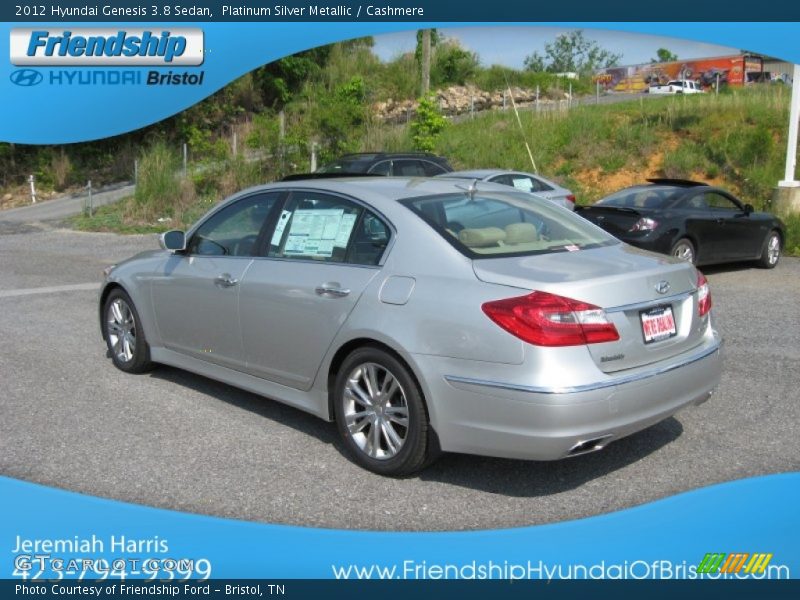 Platinum Silver Metallic / Cashmere 2012 Hyundai Genesis 3.8 Sedan