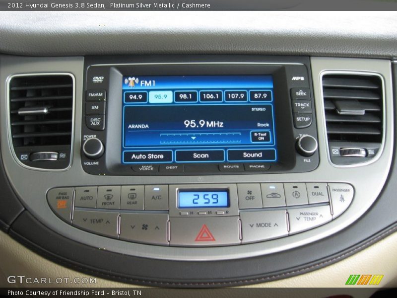 Platinum Silver Metallic / Cashmere 2012 Hyundai Genesis 3.8 Sedan