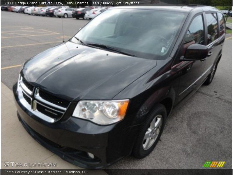 Dark Charcoal Pearl / Black/Light Graystone 2011 Dodge Grand Caravan Crew