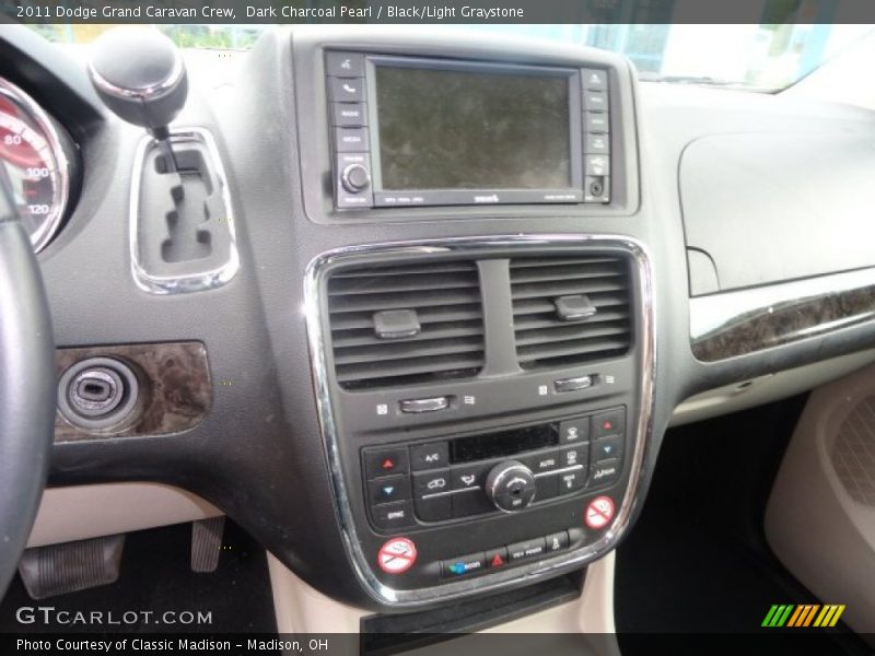 Dark Charcoal Pearl / Black/Light Graystone 2011 Dodge Grand Caravan Crew