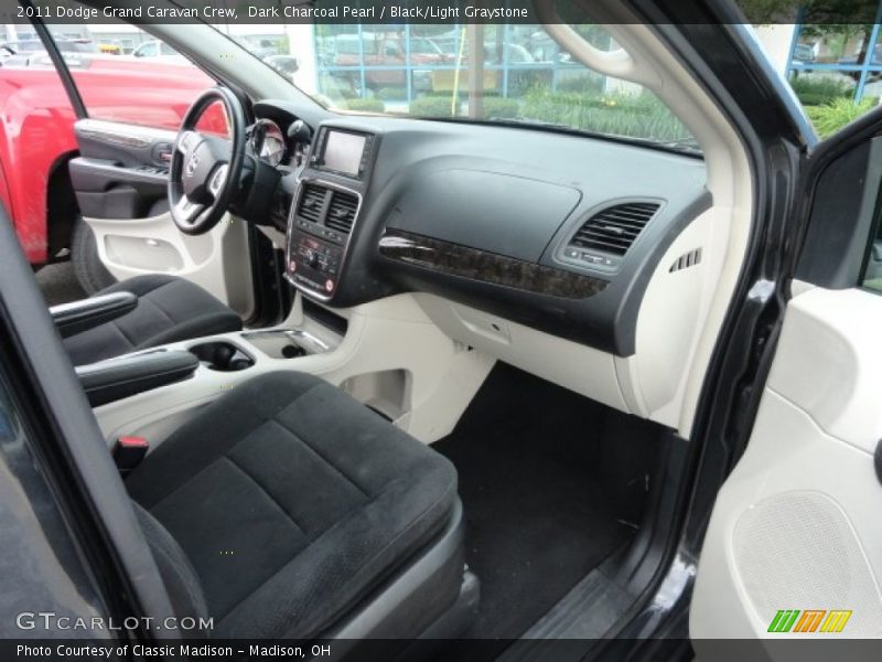 Dark Charcoal Pearl / Black/Light Graystone 2011 Dodge Grand Caravan Crew