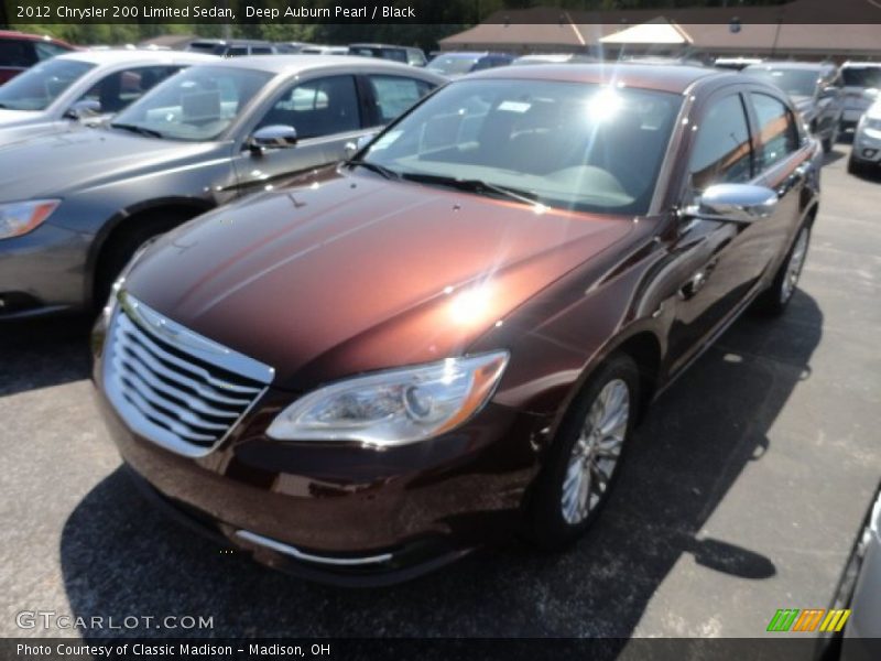 Deep Auburn Pearl / Black 2012 Chrysler 200 Limited Sedan