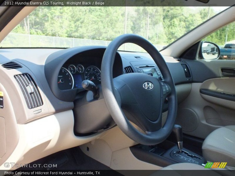 Midnight Black / Beige 2012 Hyundai Elantra GLS Touring