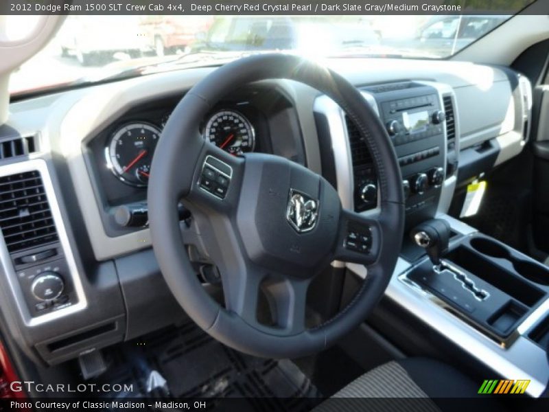 Deep Cherry Red Crystal Pearl / Dark Slate Gray/Medium Graystone 2012 Dodge Ram 1500 SLT Crew Cab 4x4