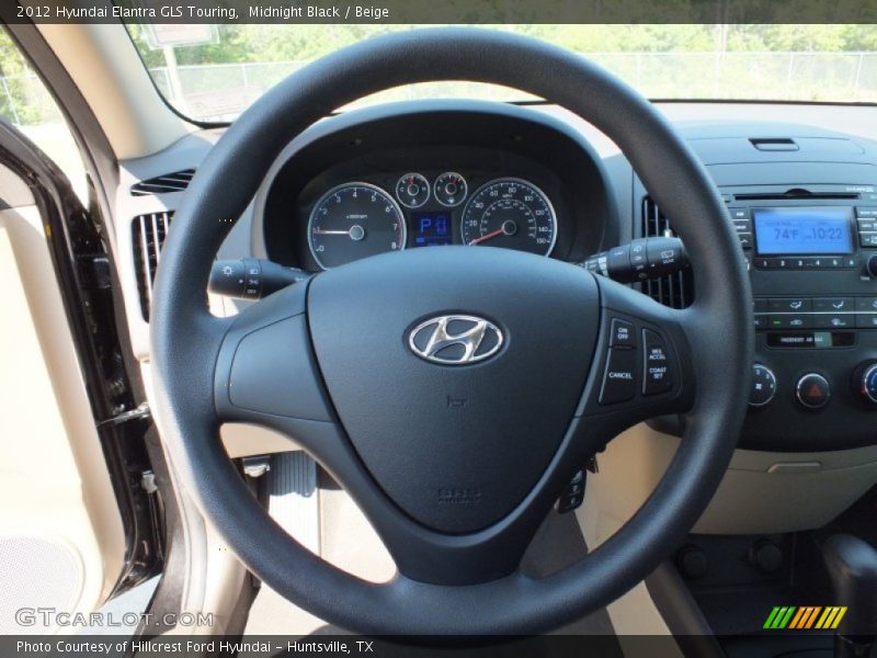 Midnight Black / Beige 2012 Hyundai Elantra GLS Touring