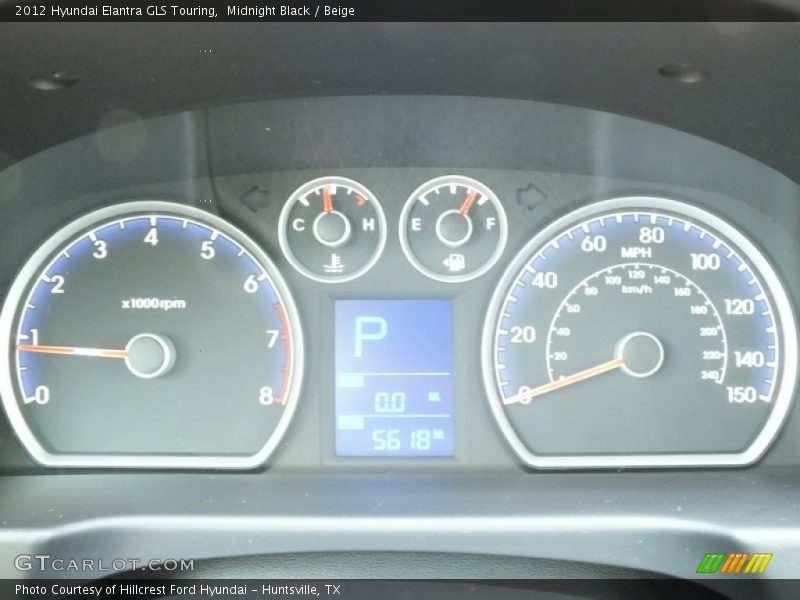 Midnight Black / Beige 2012 Hyundai Elantra GLS Touring