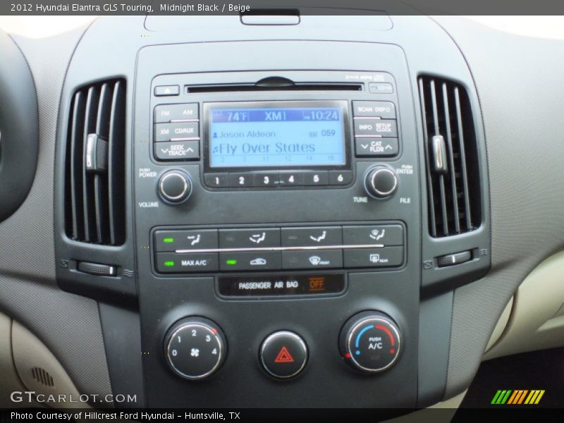 Midnight Black / Beige 2012 Hyundai Elantra GLS Touring