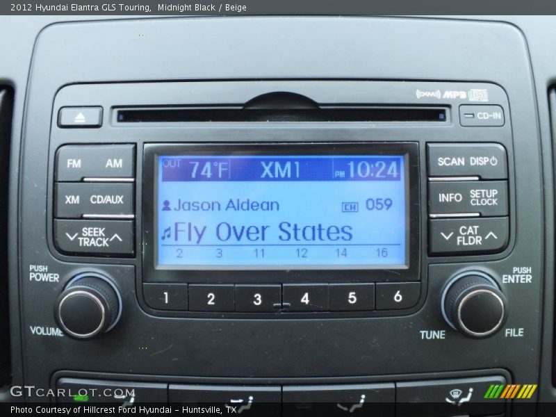 Midnight Black / Beige 2012 Hyundai Elantra GLS Touring