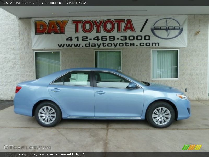 Clearwater Blue Metallic / Ash 2012 Toyota Camry LE