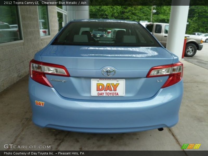 Clearwater Blue Metallic / Ash 2012 Toyota Camry LE