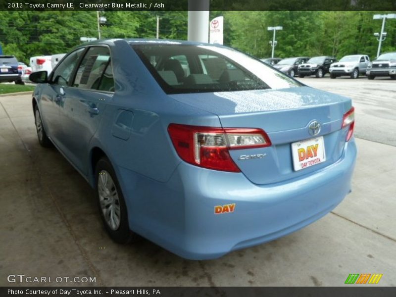 Clearwater Blue Metallic / Ash 2012 Toyota Camry LE