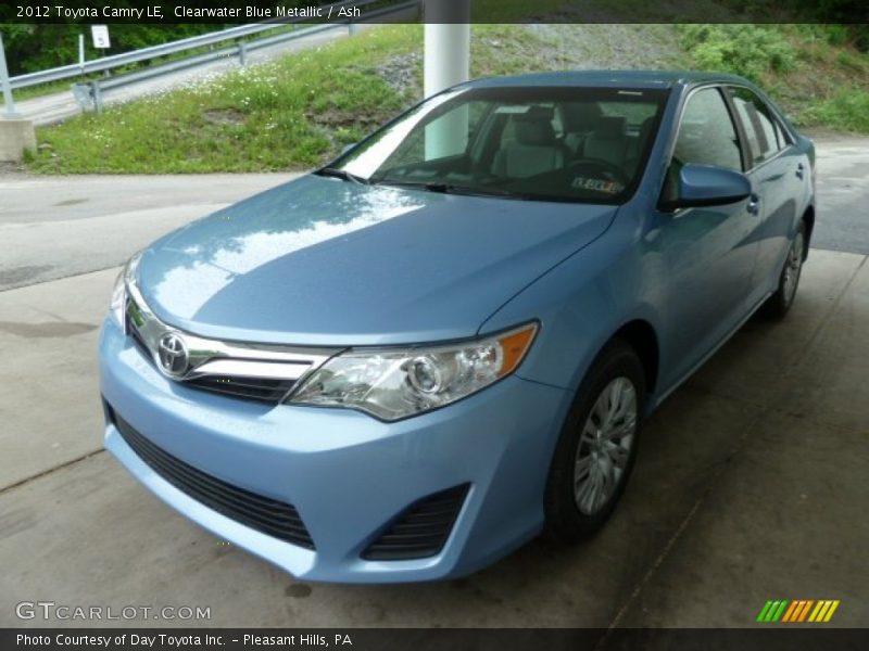 Clearwater Blue Metallic / Ash 2012 Toyota Camry LE