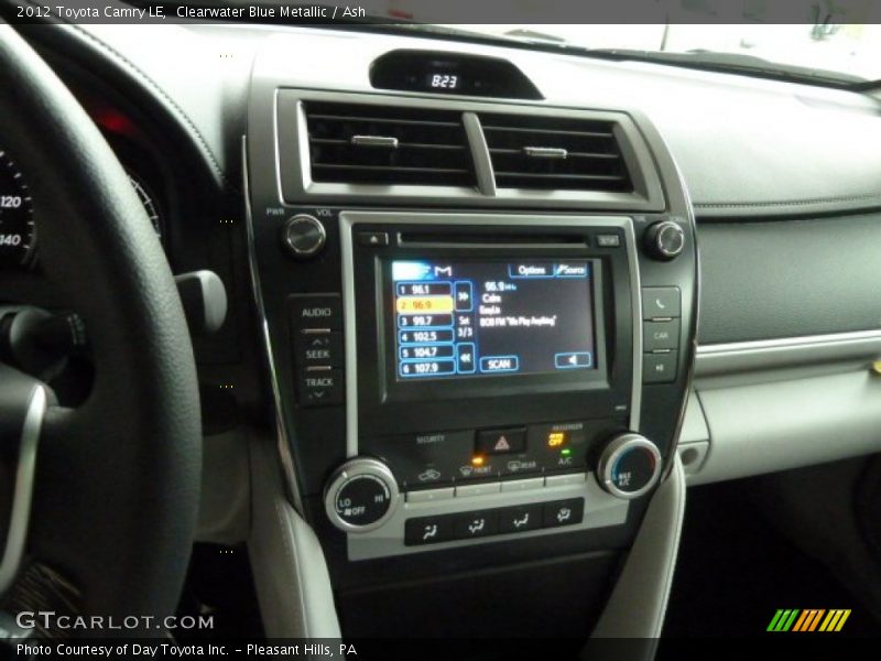 Clearwater Blue Metallic / Ash 2012 Toyota Camry LE