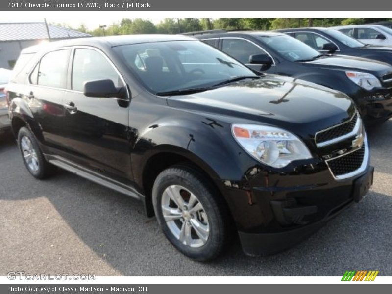 Black / Jet Black 2012 Chevrolet Equinox LS AWD