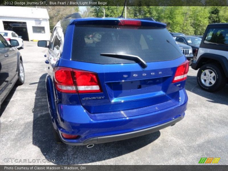 Blue Pearl / Black/Light Frost Beige 2012 Dodge Journey SXT