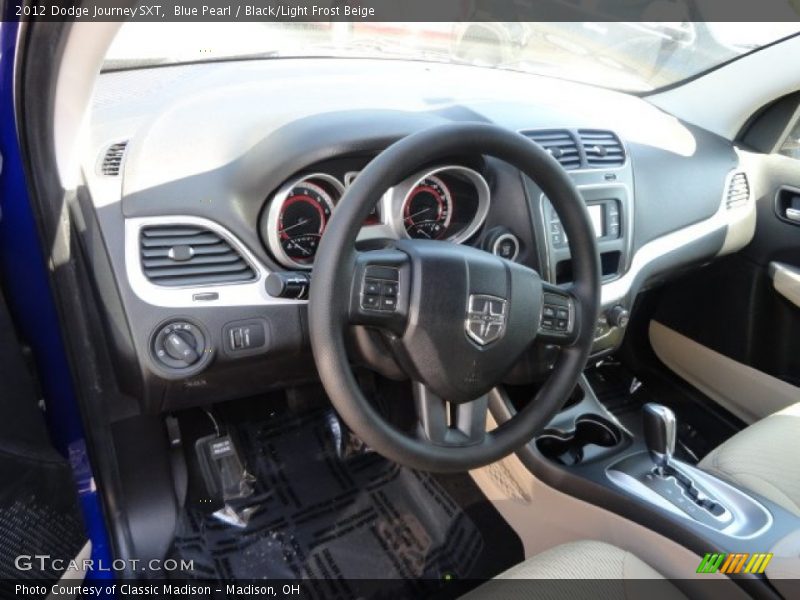 Blue Pearl / Black/Light Frost Beige 2012 Dodge Journey SXT